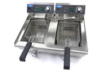Friteuse électrique professionnelle Maxima – 2 x 13 L avec robinets de vidange