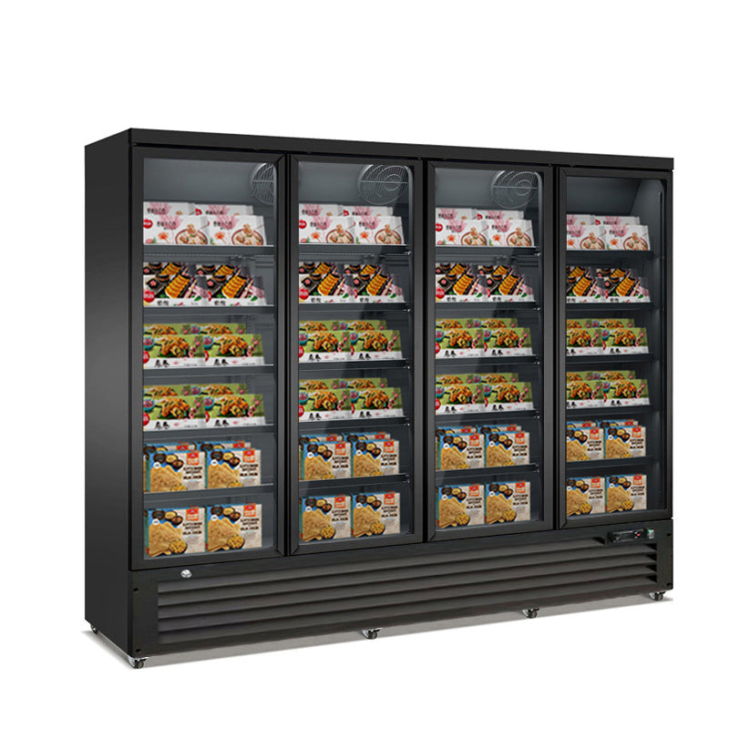Congélateur professionnel à 4 portes vitrées 2160 litres
