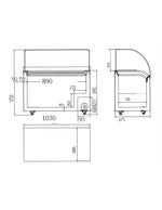 Vitrine à Glace Sur Roulettes 9 Bacs – Congélateur Présentoir CHR Professionnel -18°C 1030mm