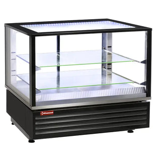 Vitrine chauffante EN ou GN ventilée 2 niv. NOIRE VHDP-B1 -