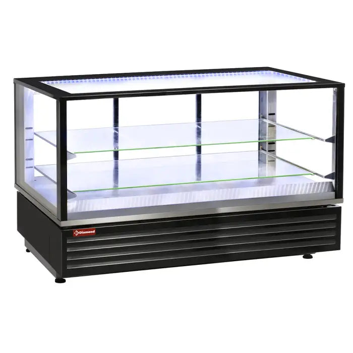 Vitrine réfrigérée EN ou GN ventilée 3 niv. NOIRE VRDG-B1-R2