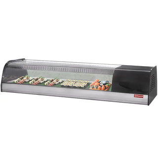 Vitrine réfrigérée pour sushi double fond perforé (inclus)