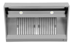 Hotte professionnelle murale Unninox 1200 × 950 mm sans moteur avec 2 filtres labyrinthes en inox